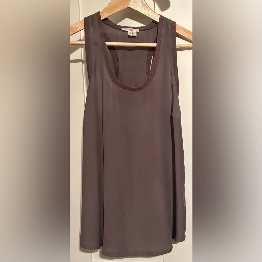 Joie gray silk tank top